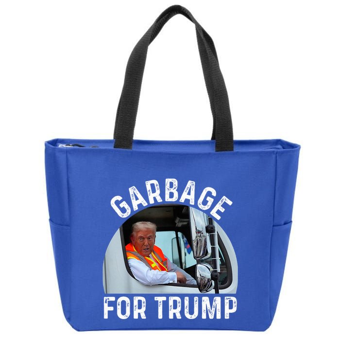 Trump Rides In Garbage Truck S Garbage For Trump Zip Tote Bag