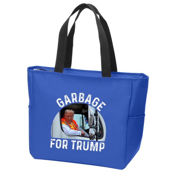 Trump Rides In Garbage Truck S Garbage For Trump Zip Tote Bag