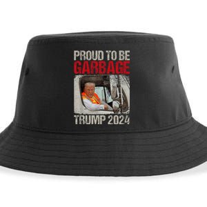 Trump Rides In Garbage Truck Tees Garbage For Trump Sustainable Bucket Hat