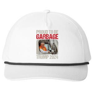 Trump Rides In Garbage Truck Tees Garbage For Trump Snapback Five-Panel Rope Hat