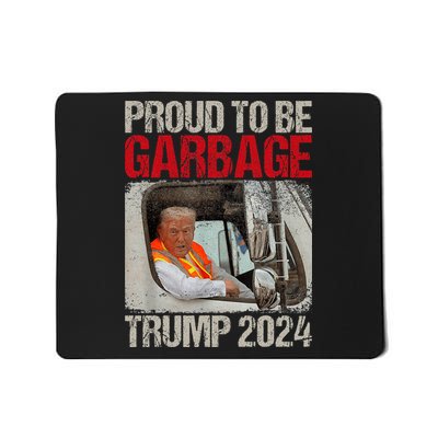 Trump Rides In Garbage Truck Tees Garbage For Trump Mousepad