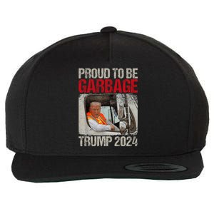 Trump Rides In Garbage Truck Tees Garbage For Trump Wool Snapback Cap