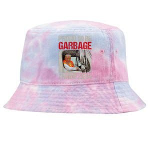 Trump Rides In Garbage Truck Tees Garbage For Trump Tie-Dyed Bucket Hat