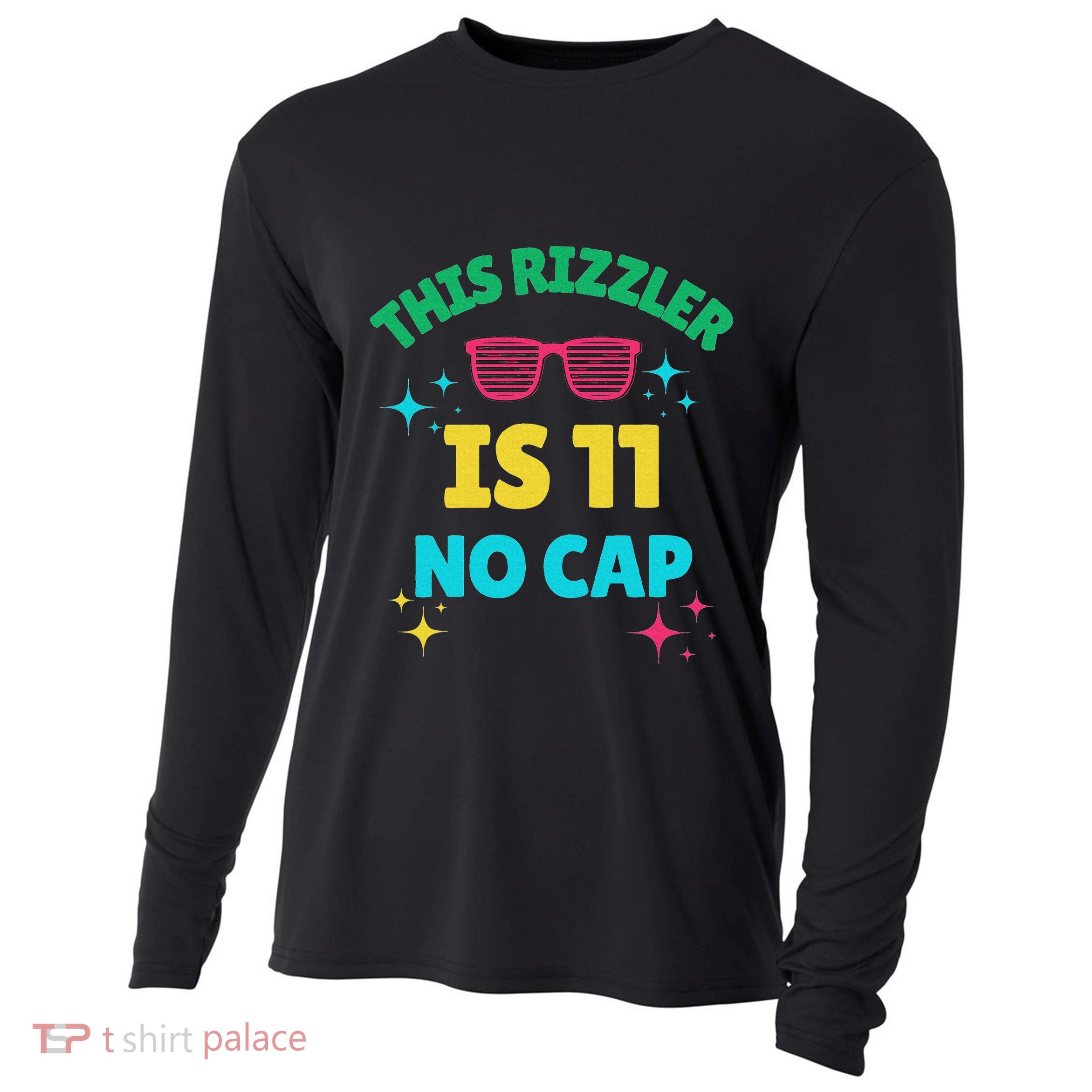 This Rizzler Is 11 Birthday Eleven 11 Birthday Cooling Performance Long Sleeve Crew