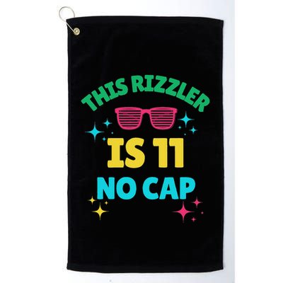 This Rizzler Is 11 Birthday Eleven 11 Birthday Golf Towel