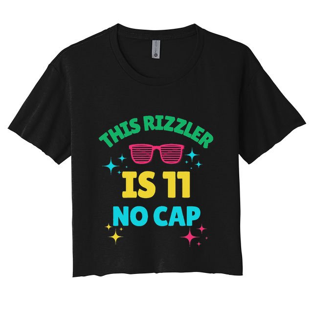 This Rizzler Is 11 Birthday Eleven 11 Birthday Crop Top