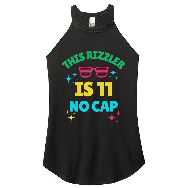 This Rizzler Is 11 Birthday Eleven 11 Birthday Women's Perfect Tri Rocker Tank