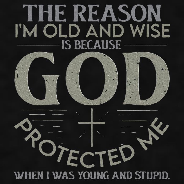 The Reason I'm Old And Wise Is Because God Protected Me Ladies PosiCharge Tri-Blend Wicking Tank