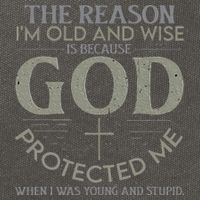 The Reason I'm Old And Wise Is Because God Protected Me Cotton Canvas Backpack