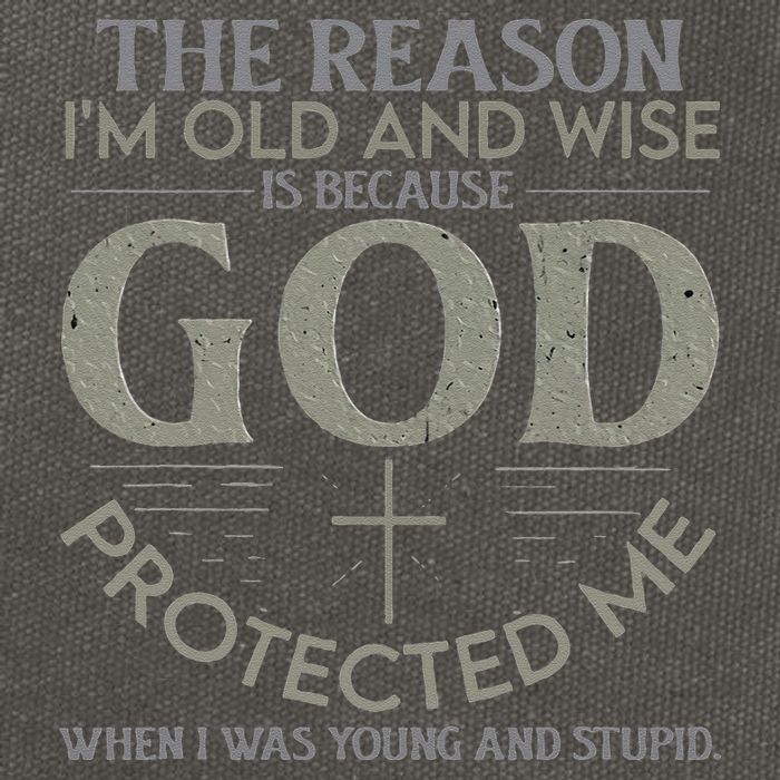 The Reason I'm Old And Wise Is Because God Protected Me Cotton Canvas Backpack
