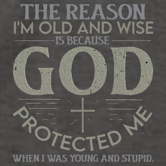 The Reason I'm Old And Wise Is Because God Protected Me Vector Backpack