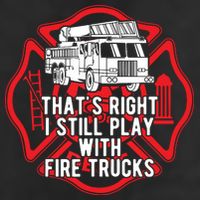 Thats Right I Still Play With Fire Trucks Firefighter Gifts 7 Panel Mesh Trucker Snapback Hat