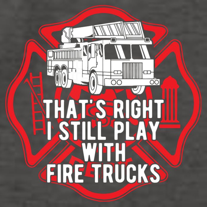 Thats Right I Still Play With Fire Trucks Firefighter Gifts Vector Backpack