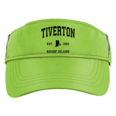 Tiverton Rhode Island Ri Vintage Established Athletic Sports Adult Drive Performance Visor