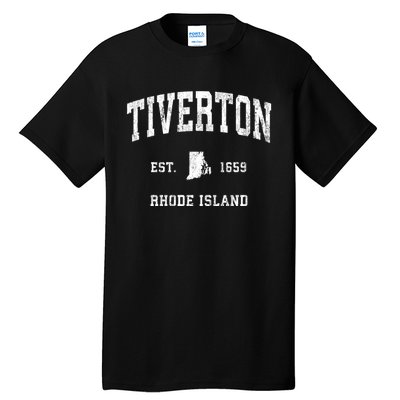 Tiverton Rhode Island Ri Vintage Established Athletic Sports Tall T-Shirt