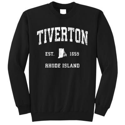 Tiverton Rhode Island Ri Vintage Established Athletic Sports Tall Sweatshirt