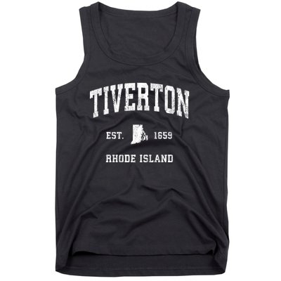 Tiverton Rhode Island Ri Vintage Established Athletic Sports Tank Top