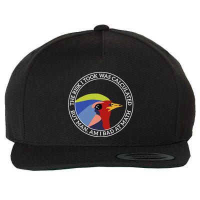 The Risk I Took Was Calculated But Man Am I Bad At Math Wool Snapback Cap