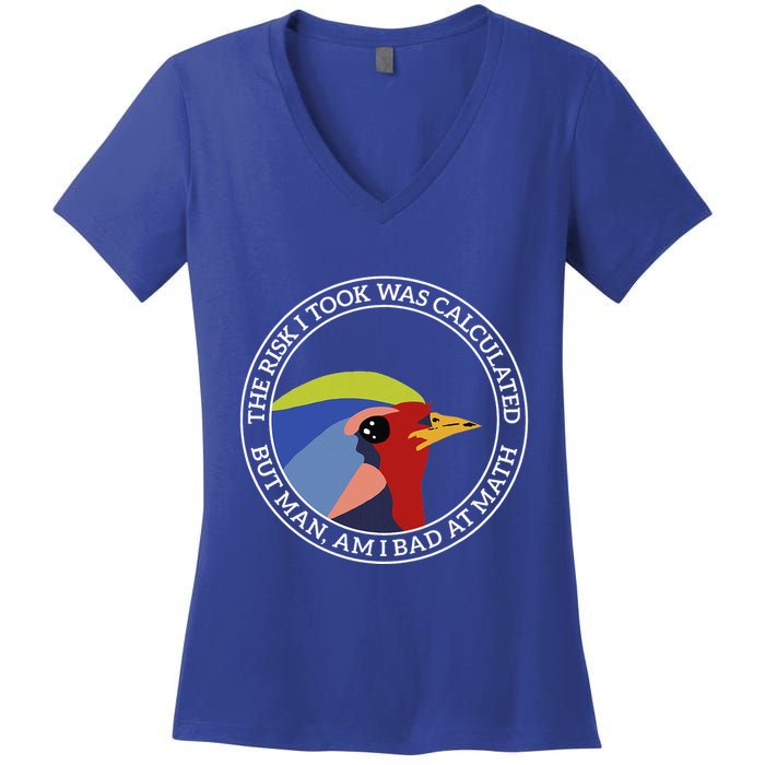The Risk I Took Was Calculated But Man Am I Bad At Math Women's V-Neck T-Shirt