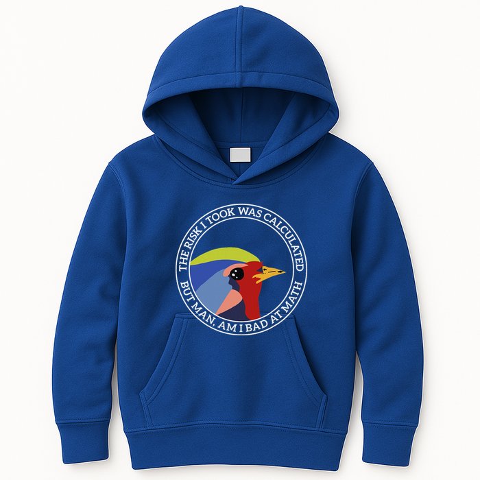 The Risk I Took Was Calculated But Man Am I Bad At Math Kids Hoodie