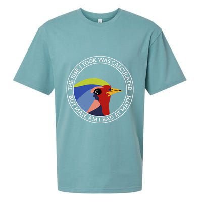 The Risk I Took Was Calculated But Man Am I Bad At Math Sueded Cloud Jersey T-Shirt