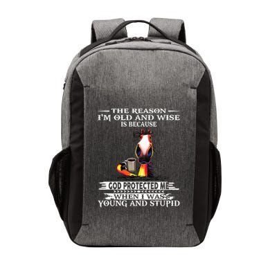 The Reason IM Old And Wise Is Because God Protected Me When I Was Young And Stu Vector Backpack