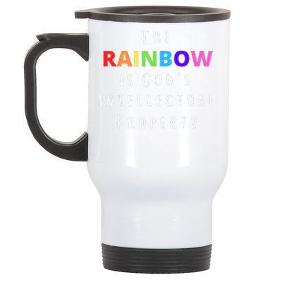 The Rainbow is God's Intellectual Property Stainless Steel Travel Mug