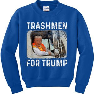 Trump Rides In Garbage Truck Kids Sweatshirt