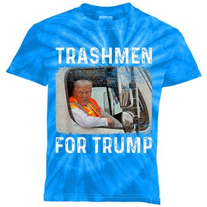 Trump Rides In Garbage Truck Kids Tie-Dye T-Shirt