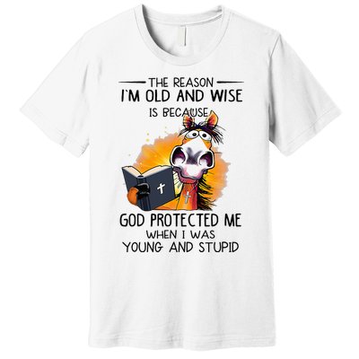 The Reason IM Old And Wise Is Because God Protected Me Premium T-Shirt