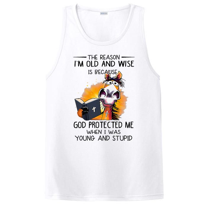 The Reason IM Old And Wise Is Because God Protected Me PosiCharge Competitor Tank