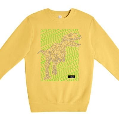 T Rex Illustration Premium Crewneck Sweatshirt