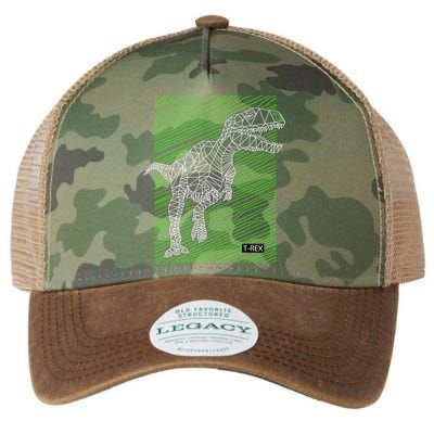 T Rex Illustration Legacy Tie Dye Trucker Hat