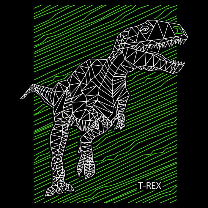 T Rex Illustration Performance Shirt