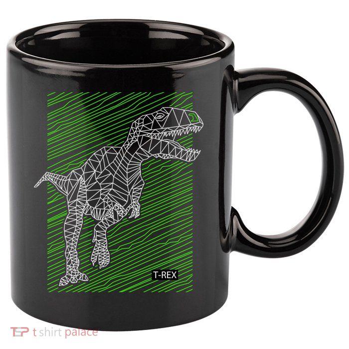 T Rex Illustration 11oz C Handle Ceramic Mug