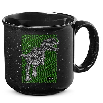 T Rex Illustration 15oz Campfire Ceramic Mug