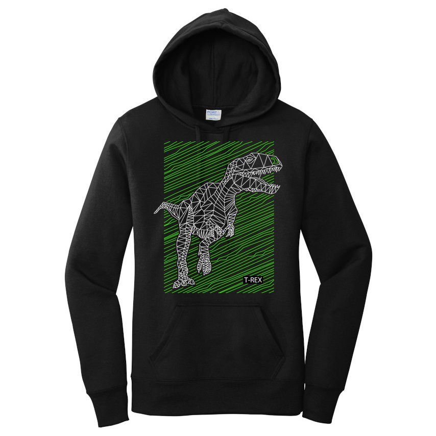 T Rex Illustration Women's Pullover Hoodie