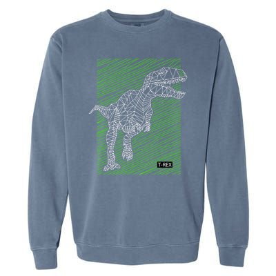 T Rex Illustration Garment-Dyed Sweatshirt