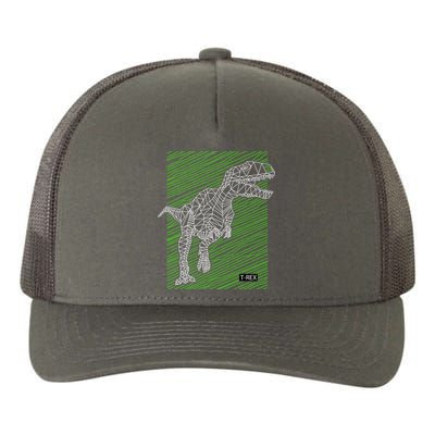 T Rex Illustration Yupoong Adult 5-Panel Trucker Hat