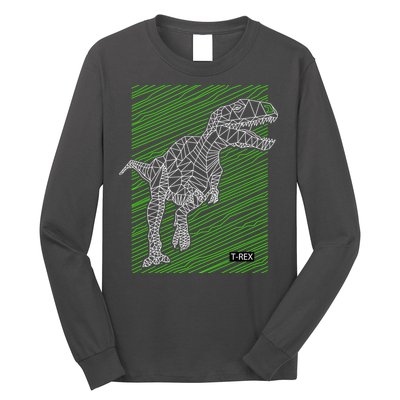 T Rex Illustration Long Sleeve Shirt