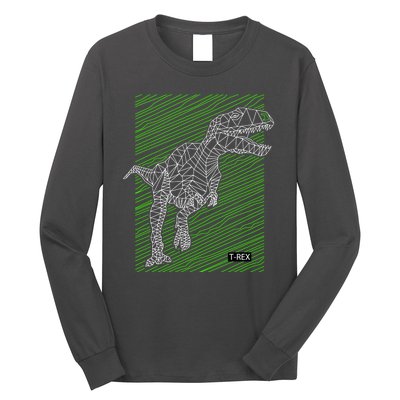 T Rex Illustration Long Sleeve Shirt