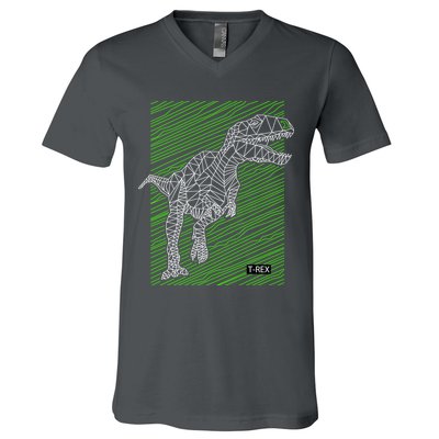 T Rex Illustration V-Neck T-Shirt