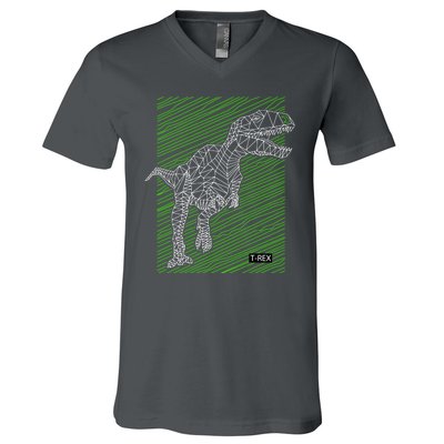 T Rex Illustration V-Neck T-Shirt