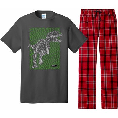 T Rex Illustration Pajama Set