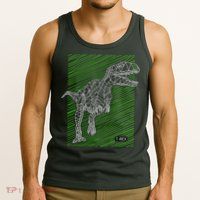 T Rex Illustration Tank Top