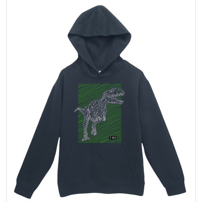 T Rex Illustration Urban Pullover Hoodie