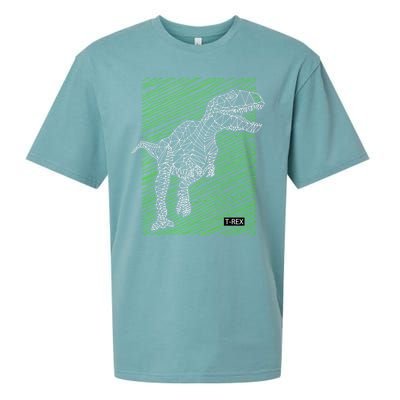 T Rex Illustration Sueded Cloud Jersey T-Shirt