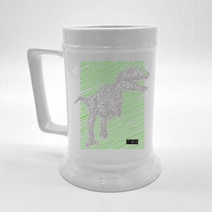 T Rex Illustration Beer Stein