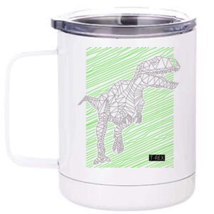 T Rex Illustration 12 oz Stainless Steel Tumbler Cup