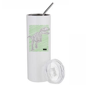 T Rex Illustration Stainless Steel Tumbler